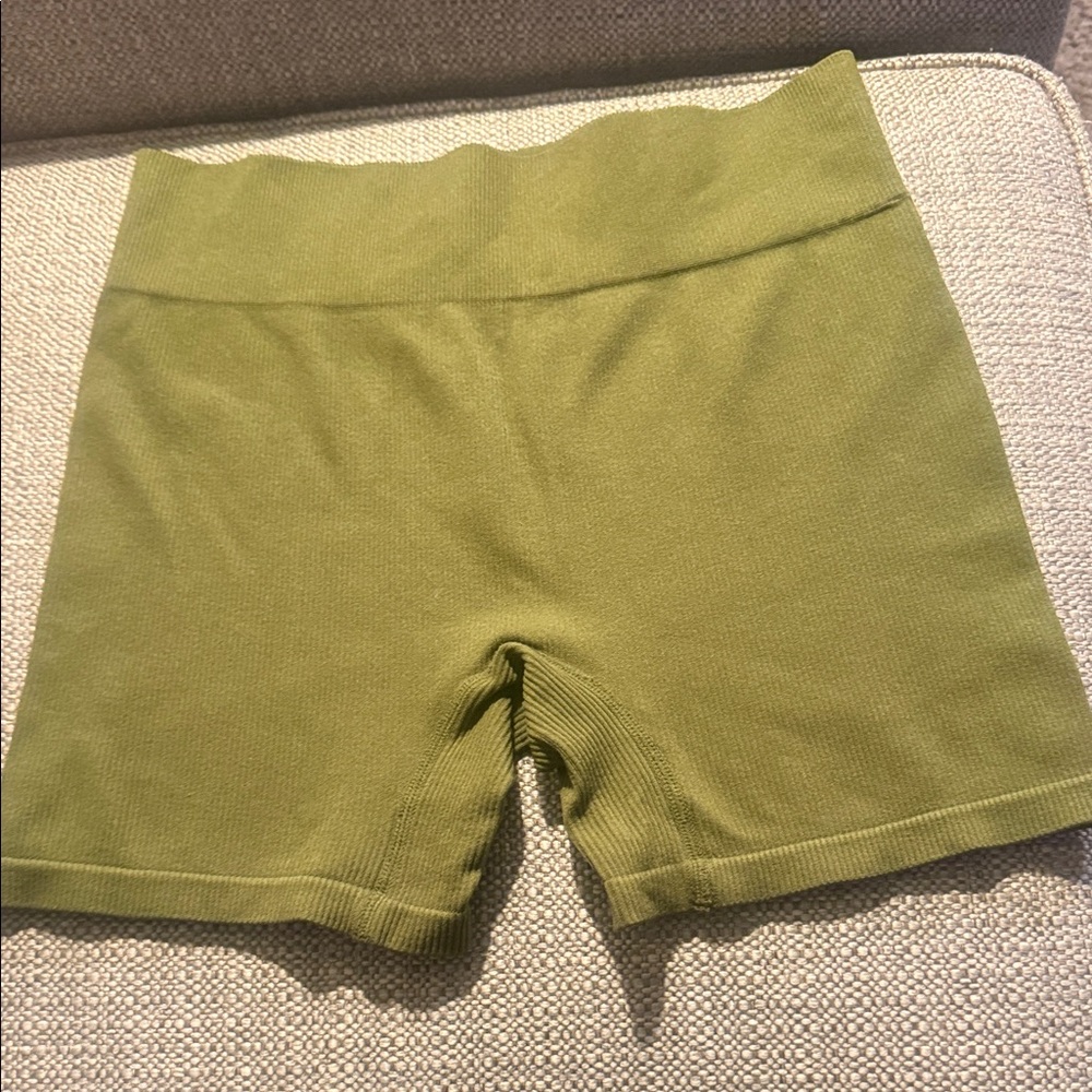 Wild Fable Olive Green Ribbed Athletic Shorts